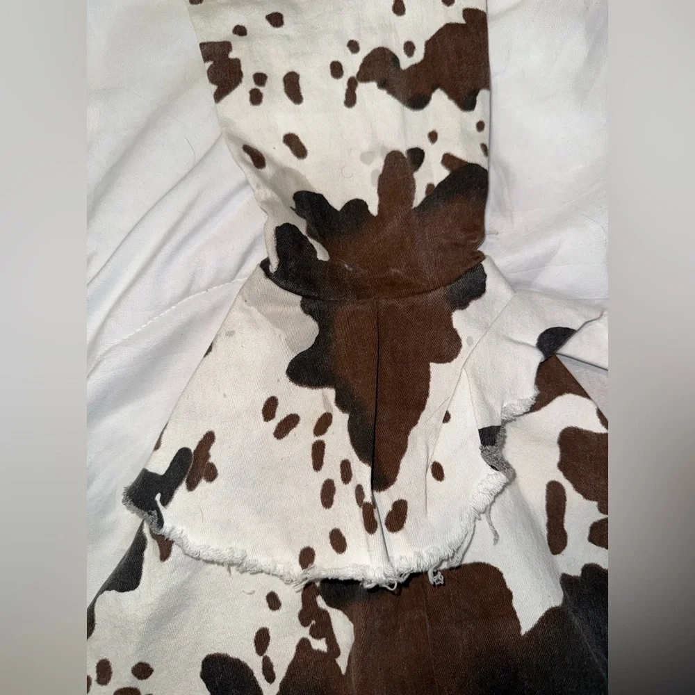 Bundle Kids' Brown and White Animal Print Jeans‎